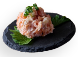 スモークサーモンとクリームチーズのなめろう